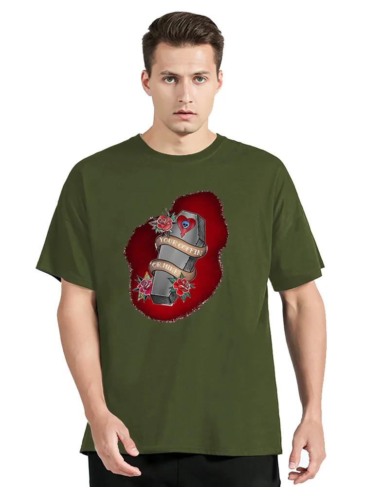 New Cotton T-Shirt Men Alkaline Trio With Black Top Klassisch Heartskull Casual Top TShirt Clothing Oversized Tees