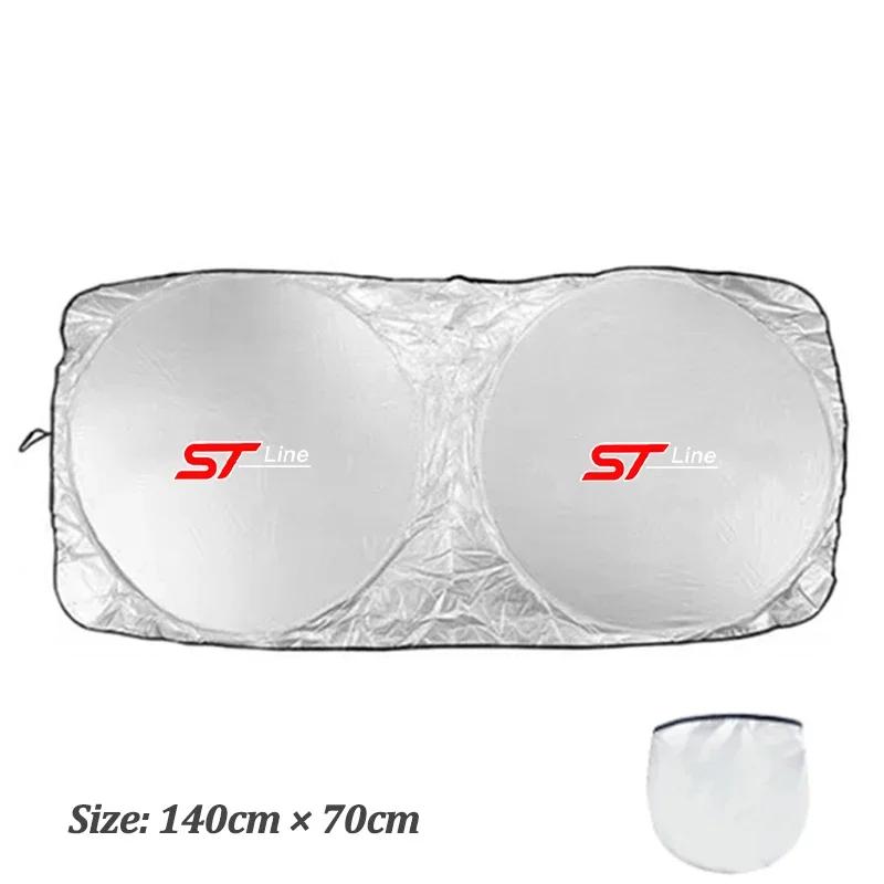 

Car Sticker Ford Car Windshield Sun Shade Cover Blocks Rays Protector Interiors For Ford ST-Line Focus Fiesta C-Max Edge Mondeo