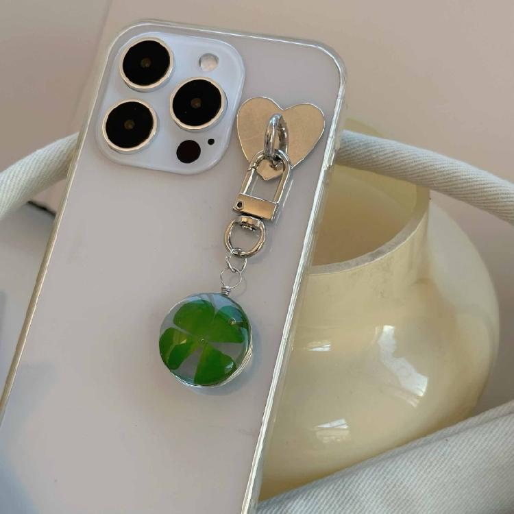 Elegant Four Leaf Clovers Hanging Charm Beautiful Large Four Leaf Clovers Pendant Keyrings Delicate Keychain Accessory