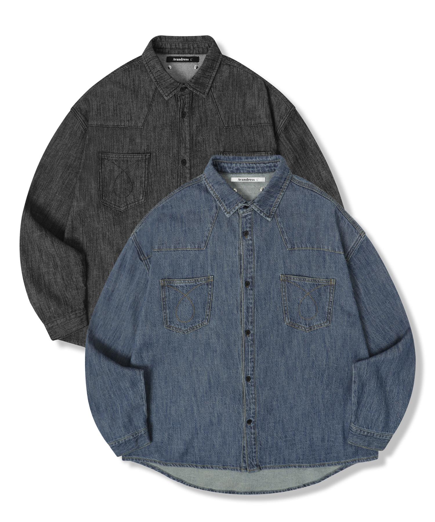 Urban Dress Western Denim Shirt - 2Col Black/M