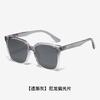 Fashionable large-frame sunglasses for women, face-slimming nylon polarized sun glasses, UV protection, new trendy style