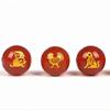 Natural Red Agate Zodiac Engraved Loose Beads Jewelry Accessories