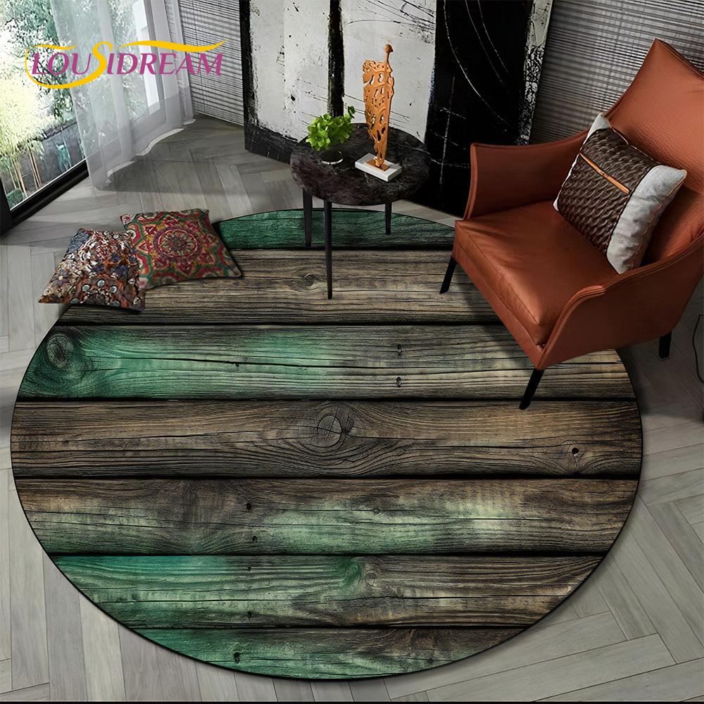 Latest 3D Color Wood Grain Lines Round Area Rug,Carpet Rug for Living Room Bedroom Sofa Child Playroom Decor,pet Non-slip Gift