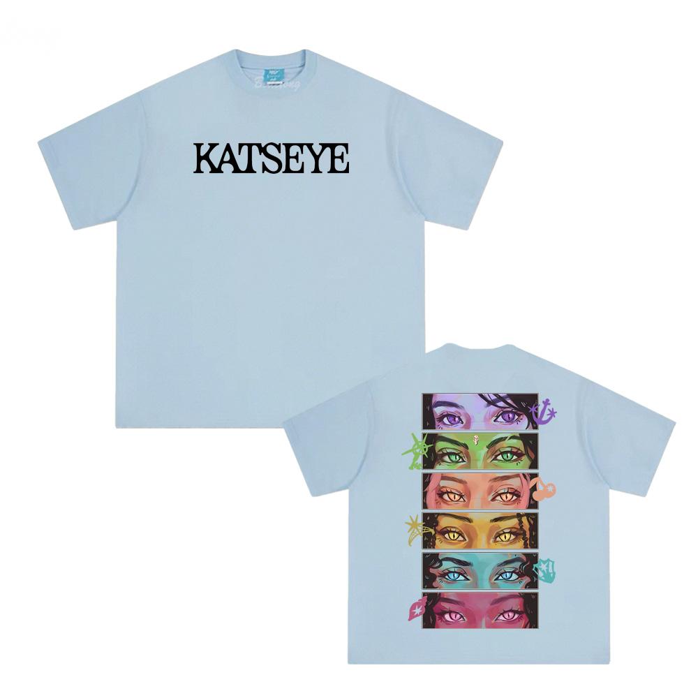 Korean Girl Group KATSEYE Tee 100%Cotto New Manga Style Tee-shirt Summer Fashion High Quality Round Neck Trend
