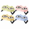Cat Shaped Elevated Cat Bowl Stainless Steel Cat Feeding Dish Dog Food Container  For Cats