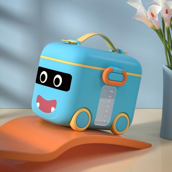 Pudełko do przechowywania karmy dla zwierząt domowych w kształcie samochodu Pojemnik do przechowywania karmy dla psów i kotów z silikonowym uchwytem Artykuły dla zwierząt