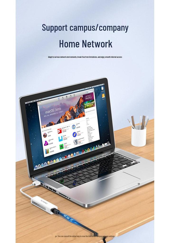 Mountain Lake USB Hub & Gigabit Ethernet Adapter (Win Driverless RJ45)