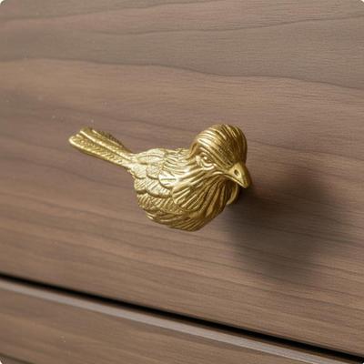 Pomo de Armario con Forma de Pájaro Aleación de Zinc Tirador de Cajón Calamar Diseño Creativo Mango de Bola Hueca para