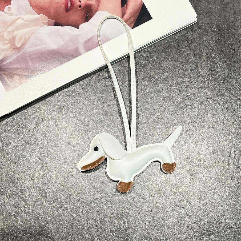 Llavero Creativo Lindo Perro Salchicha Europeo Colgante de Bolso Joyería para Llaves de Coche
