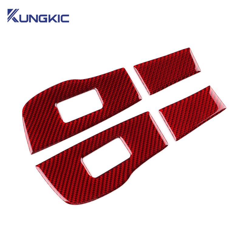 For Mazda 3 Axela 2024 2025 Real Soft Carbon Fiber Sticker Car Rear Door Window Lifting Frame Panel