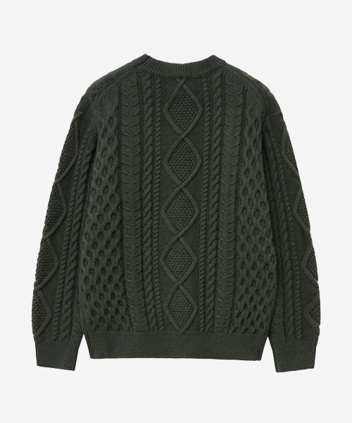 VTWO Daily Cable Soft Knit_Charcoal