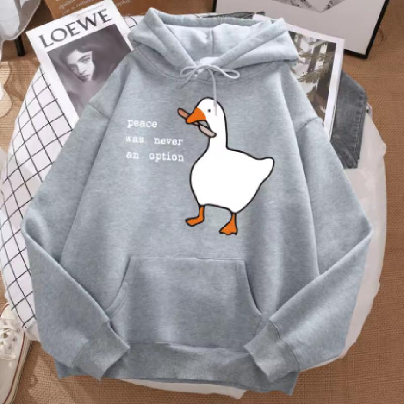 Peace Was Never An Option Bedrucktes Sweatshirt Herren Street Oversize Herbst Kapuzenpullover Hipster Weiche Hoodies Hip Hop Warme Sportkleidung