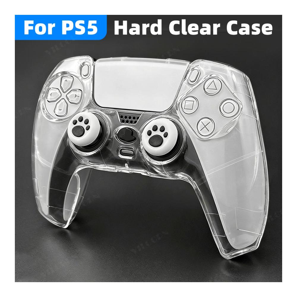 Clear PC Protective Cover for PS5 Compatible Controller, Ultra Slim Transparent Gamepad Case