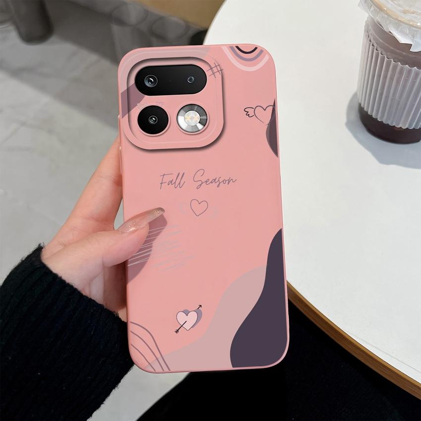 For Oppo Realme 16 15 14 Pro Plus C85 Pro Reno15 Pro Oppo A6X A96 A95 A94 A93 A92 A91 A72 Phone Case Love Heart Soft Liquid Silicone Lightweight Cover