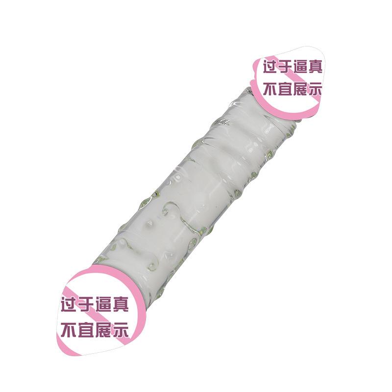 Crystal Glass Simulation Penis Female Large Double-Headed Dragon Masturbation Sex Tool Adult Toy G-Spot Massage