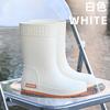 Fashion Women's Medium Tube Non-slip Waterproof Shoes Rain Shoes Rain Boots Water Boots Thermal Cover Shoes Adult Long Tube