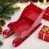 Noel Kızağı Dekoru Klasik Kırmızı Minyatür Kızak Süsü Noel Ağacı Asılısı Tatil Ev Dekorasyonları Mutlu Noeller Hediyesi