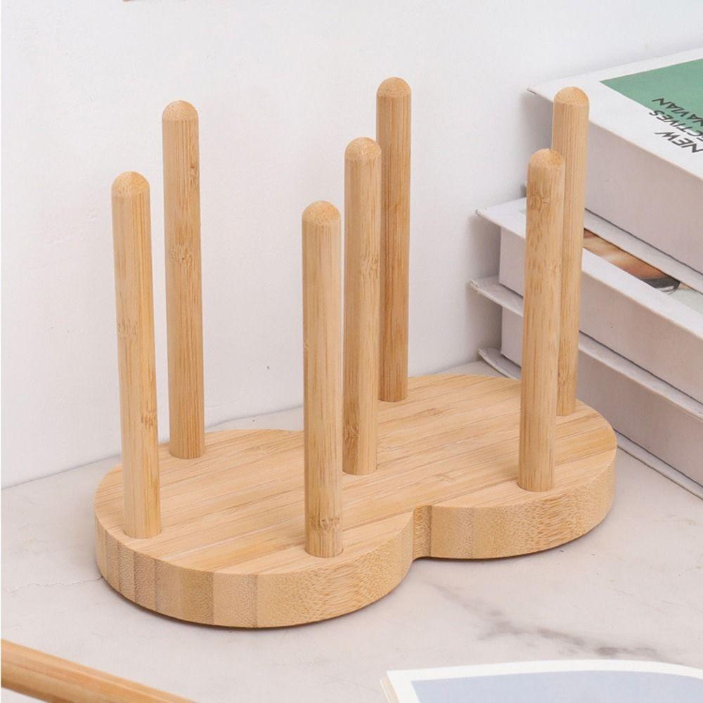 Round Disposable Cup Storage Holder 1/2 Grids Water Cup Organizer Wood Paper Cup Dispenser  Kitchen