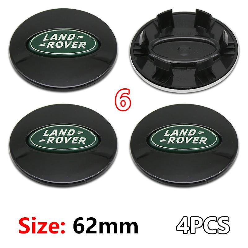 4Pcs 62mm For Land Rover Car Styling Car Wheel Center Hub Cap Covers Badge Range Rover L322 L405 Freelander Discovery SVR Evoque SA1