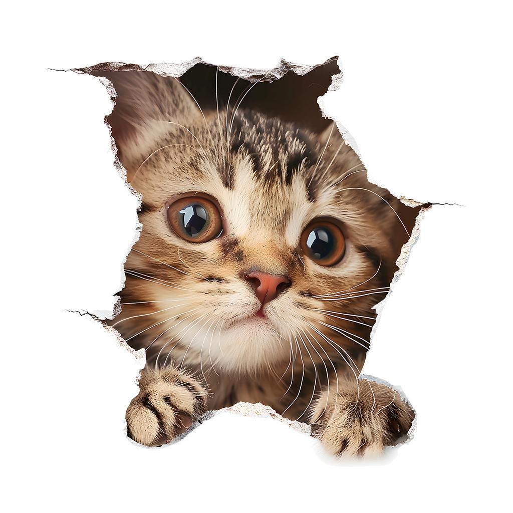Cute Cat Toilet Stickers, Waterproof Removable Self-Adhesive Bathroom Home Decor