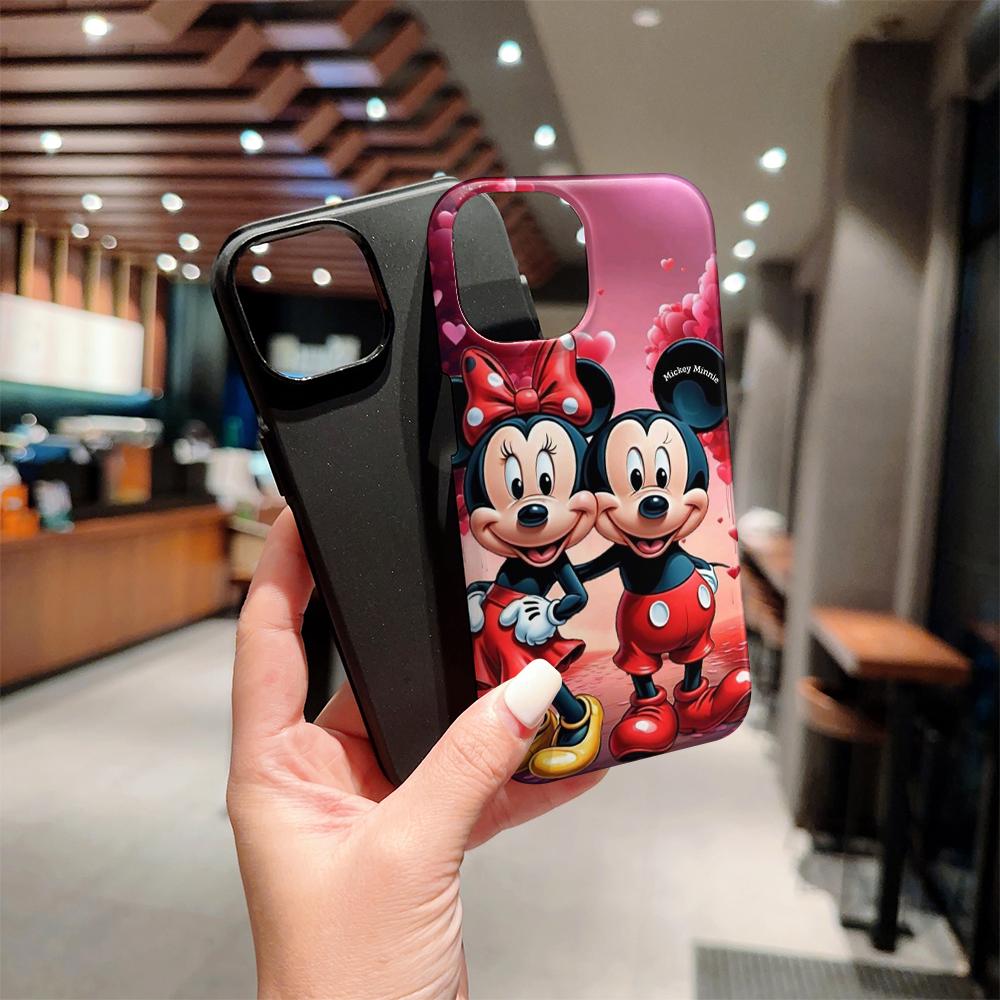 Disney phone case, double-layer protective cover, suitable for iPhone X/XS/SE/7/8/11/12/13/14/15/16/17 Pro Max Plus