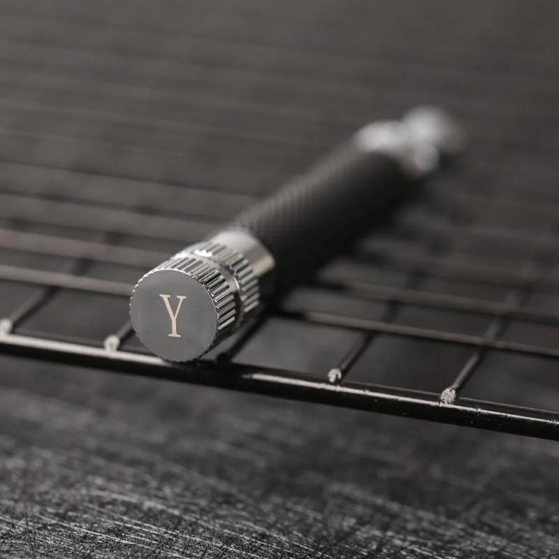 Yaqi Mens Chrome Color And Black Safety Razor Handle Portable Travel Replace Accessory For Shaving Brush 2025