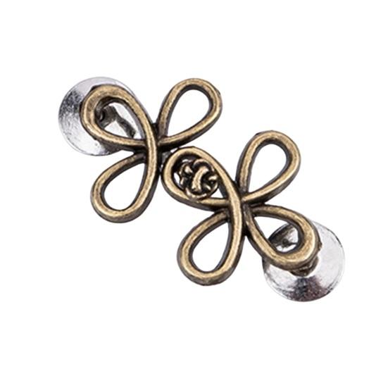 Waist Tightening Pins Six-Leaf Pants Tightener Button, Detachable Loose Jeans Button Pin, Metal Buckle No Sewing Required Clothing Accessories