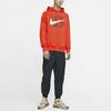 Nike Sportovní mikina s kapucí Swoosh Pánské topy Oranžovo-červená CJ4864-891