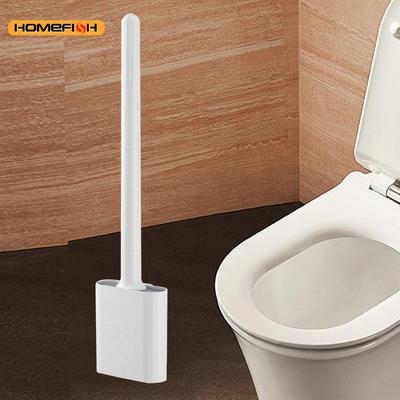 1 Set of Mini Silicone Toilet Brushes Wall Mounted and Standing Soft Silicone Brushes for Easy Cleaning of Toilet Corners