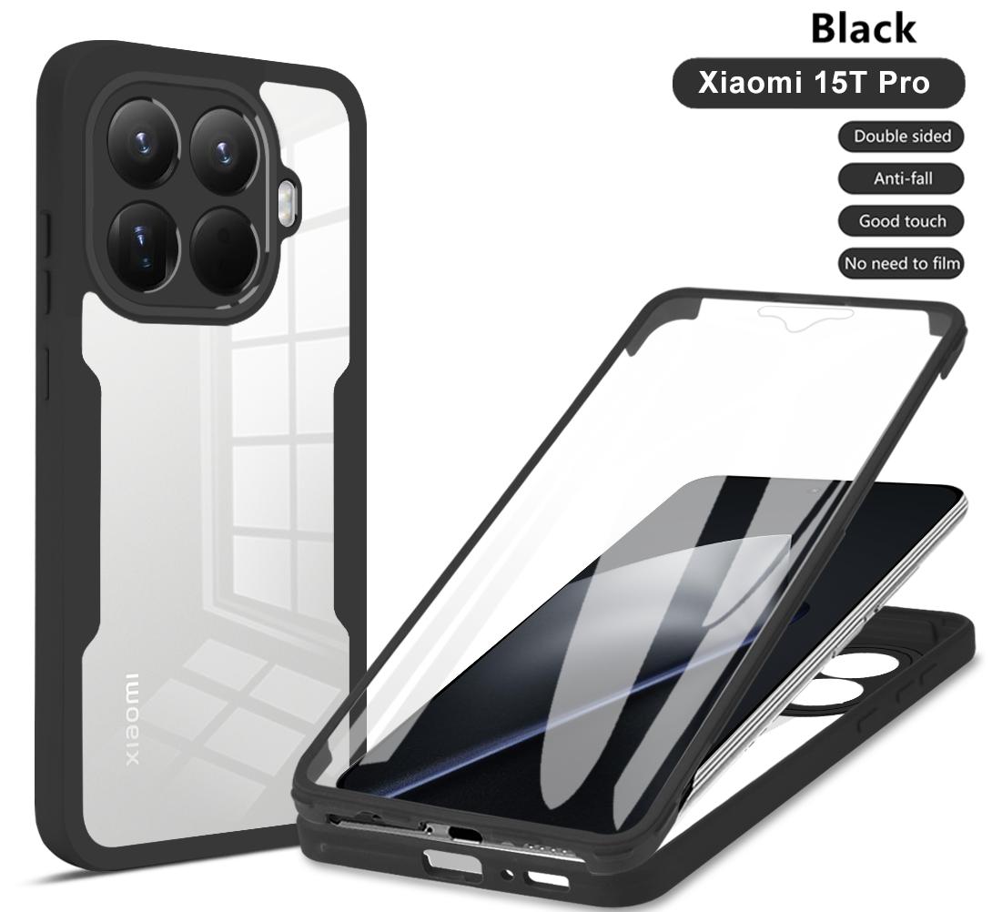 

Для Xiaomi 15T Pro 5G Чехол 360 Двусторонний Полная Защита Чехлы Для Mi 15T 15 T Mi15T 15TPro 5G с Защитной Пленкой Чехол For Xiaomi 15T Pro чёрный