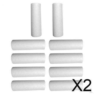 2x 10 Pieces Foam Circles for Crafts Cylinders Paintable Ornaments Smooth DIY Holiday Arts