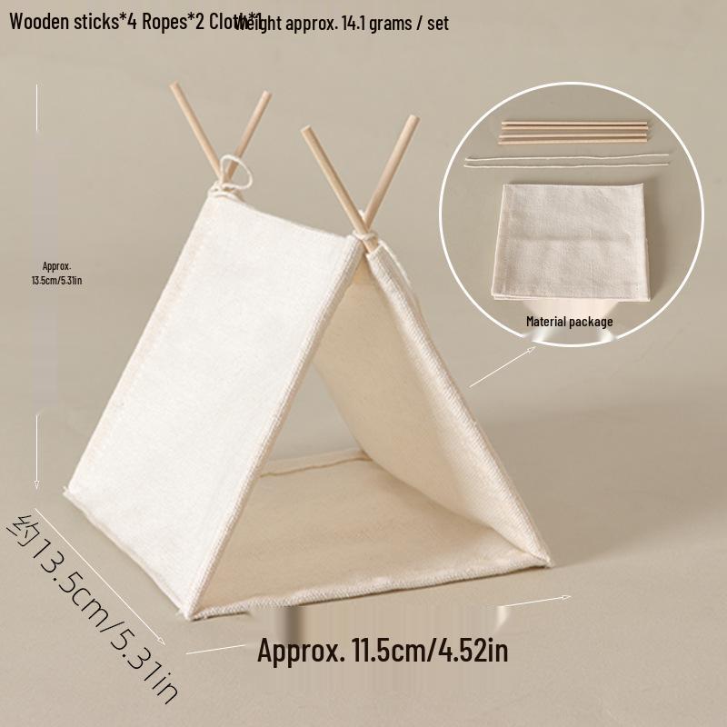 Dollhouse Mini Tent: Role-Playing Outdoor Picnic Camping Prop Toy