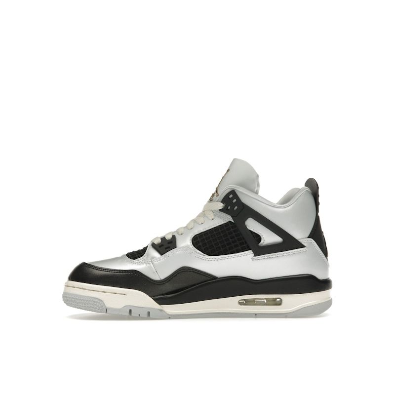Air Jordan 4 Retro GS Platinum Gold Kids' Retro Basketball Shoes FZ8585-070