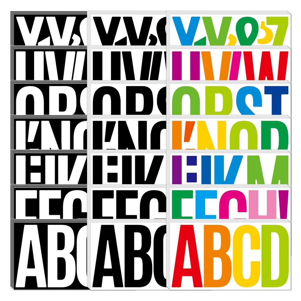 6-inch Letter Sticker Large Size Car Ship Number School Display Board Outdoor Waterproof Sun Protection Large Letter Sticker