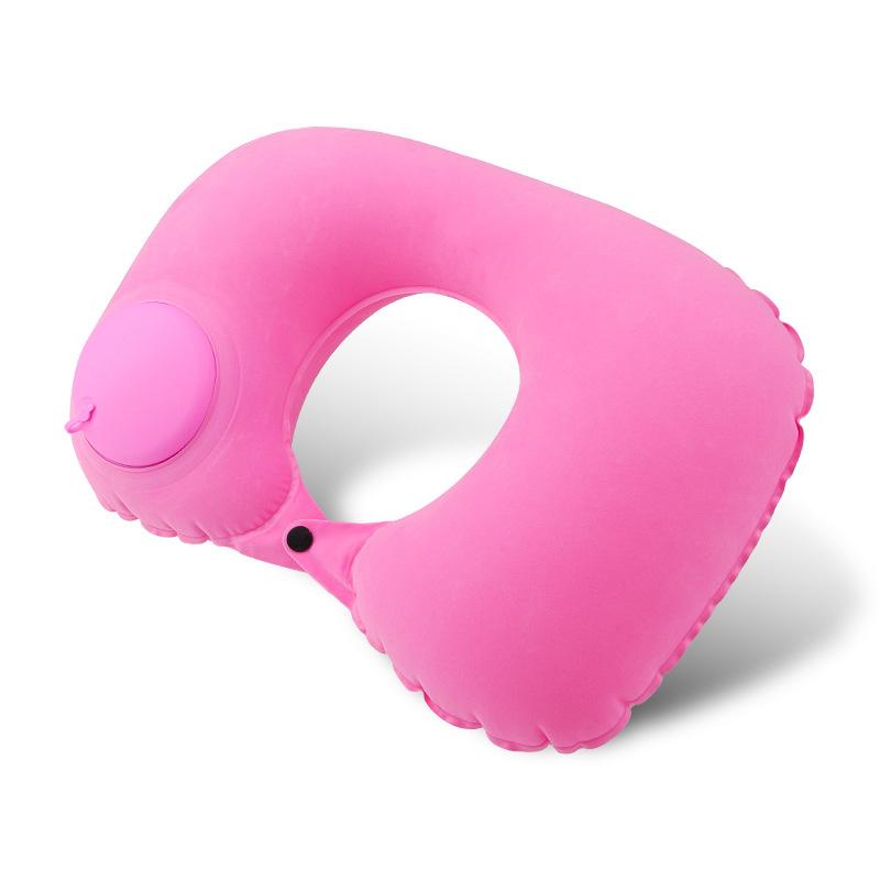 Travel Neck Pillow Inflatable Airplane Pillow U-shaped Cervical Orthopedic Protection Pillow Outdoor Portable Foldable Pillow