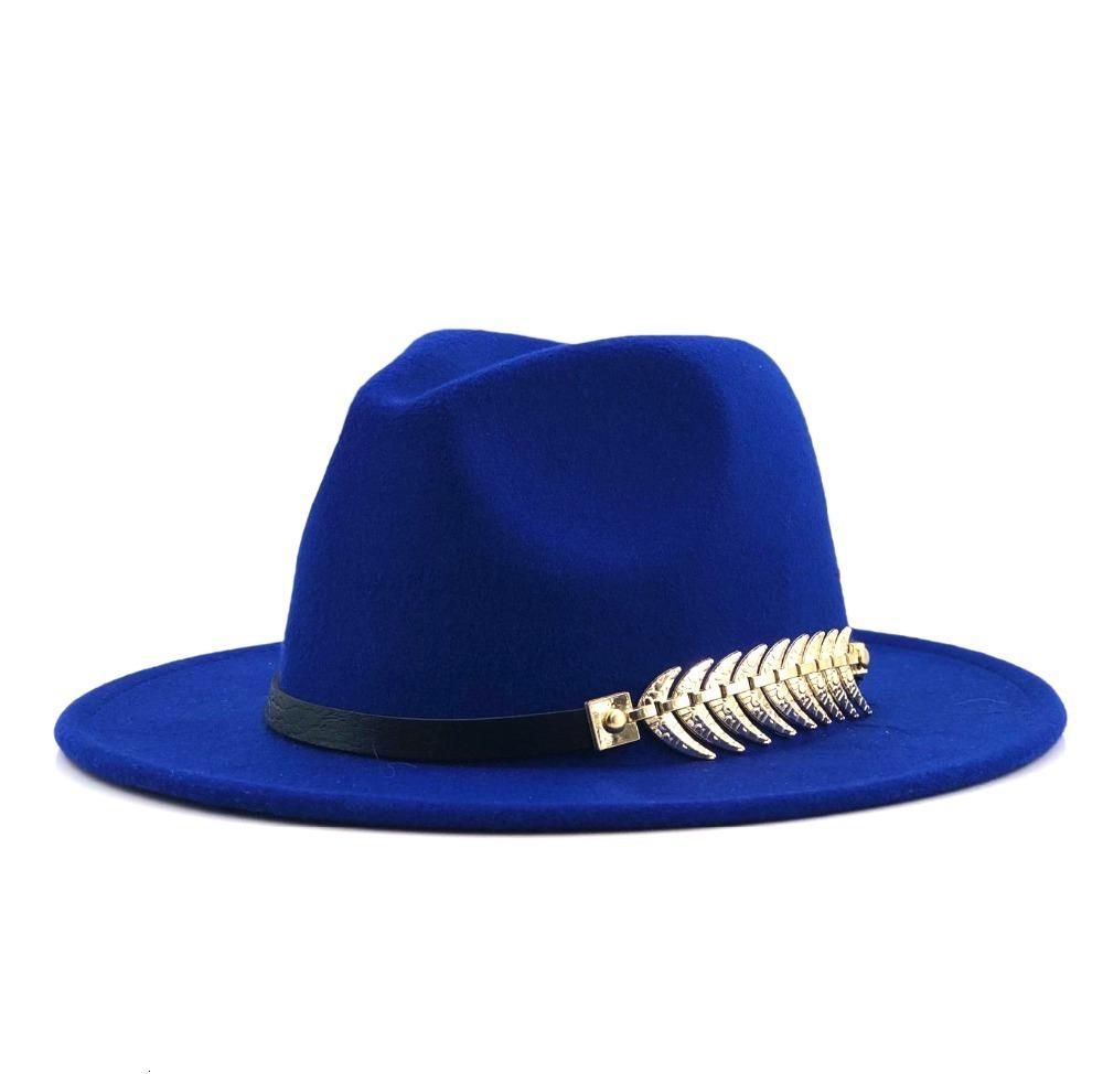 Europe, America, autumn and winter new woolen top hat retro gentleman and gentleman jazz flat brim felt straight edge big eaves hat