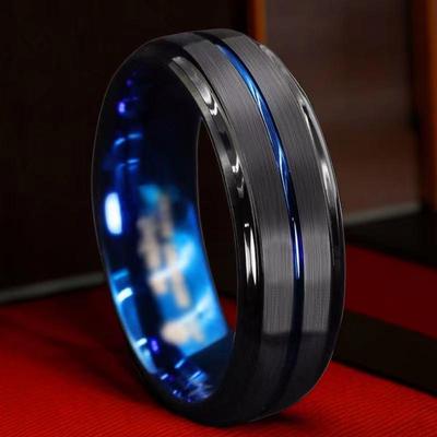 Men's Trendy Two-Tone Titanium Steel Ring, Non-Fading, High-End Stainless Steel.