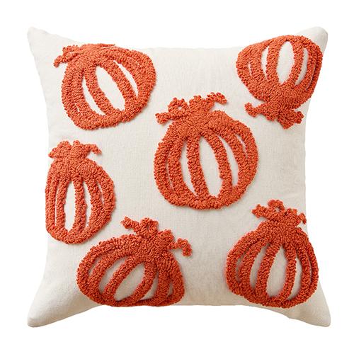 

1PC LOZUJOJU Nordic Retro Style Plush Embroidered Pillowcase Halloween Style Cushion Cover for Sofa Living Room Bedroom Home Decor W45cm x L45cm