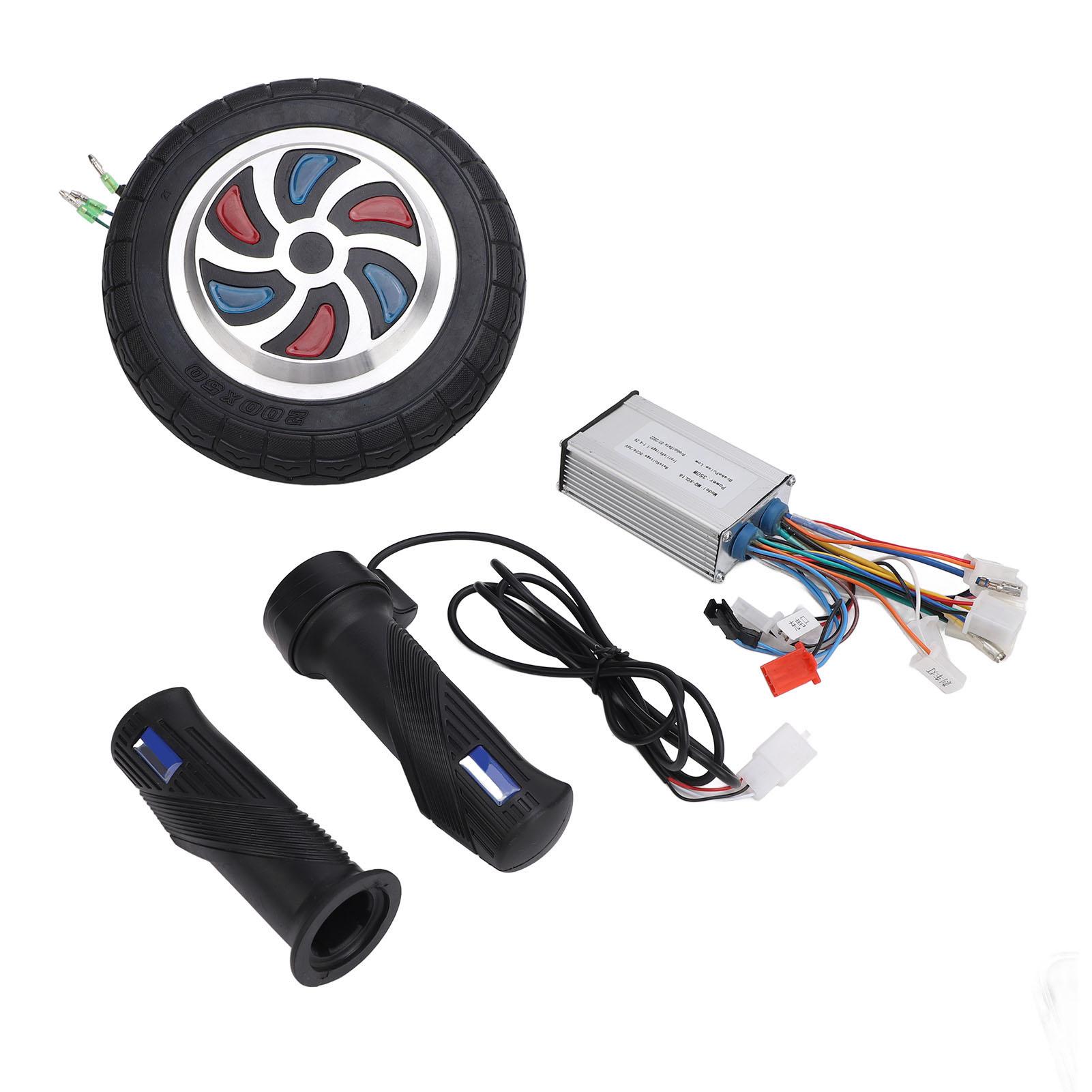 

36V 350W 8-дюймовый комплект мотор-колеса для электросамоката, светящийся в темноте мотор-колесо, бесщеточный контроллер