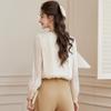Bailuyu French Elegant Rhinestone Chiffon Shirt
