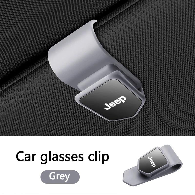 AHP2  Car Sun Visor Glasses Clip Sunglasses Holder for Jeep Renegade Wrangler JK JL Grand Cherokee Compass Car Interior Accessories