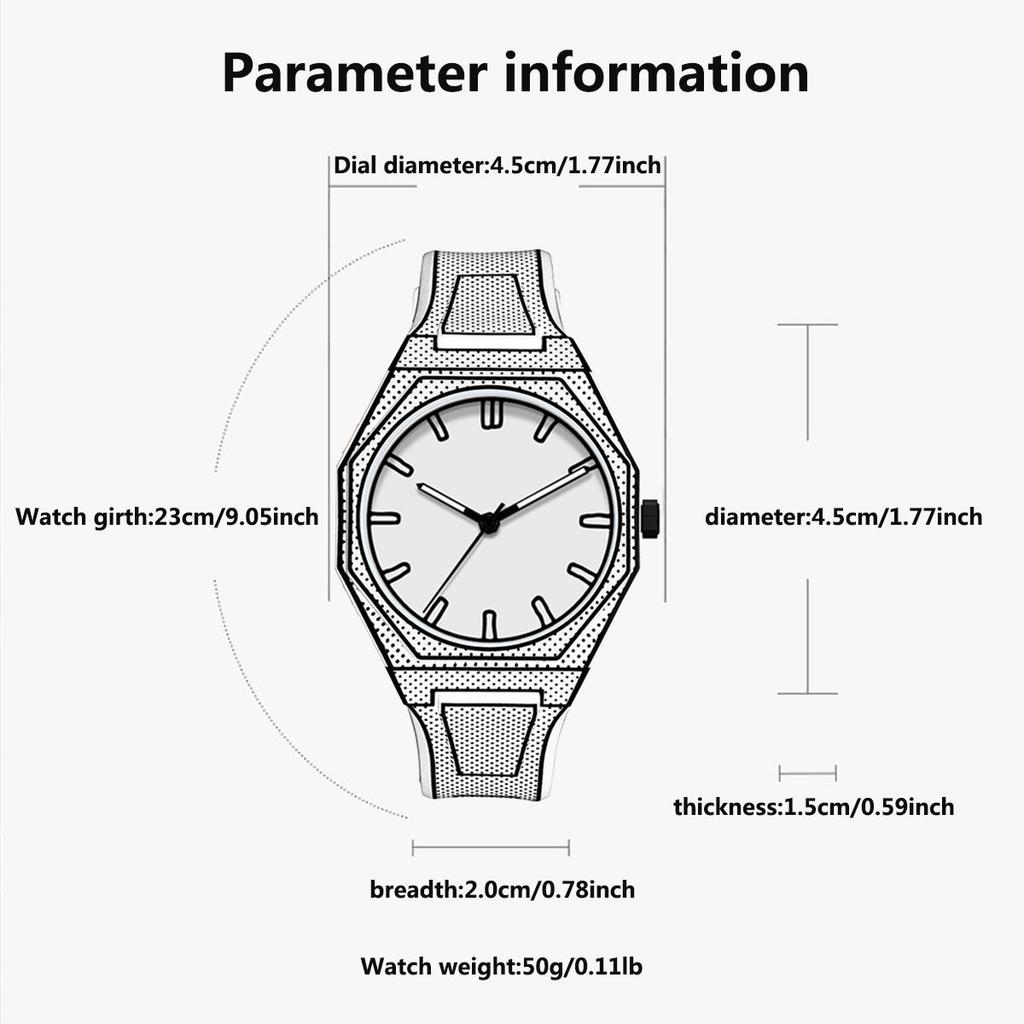 PINTIME Luxury Men Watch Classic Men's Quartz Wristwatch Simple Male Sports Silicone Strap Man Casual Watches