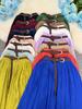 European & American A-line Pleated Cotton Linen Skirt with Elastic Waist - Mid-Length, Versatile, Women's