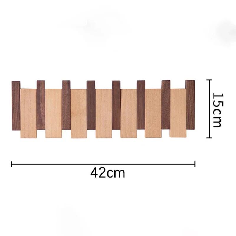 Beech Wooden Clothes Hangers Wall Mounted Organizer Clothes Hangers Piano Cap Hat Hanging Organizers Multipurpose Clothing Rack