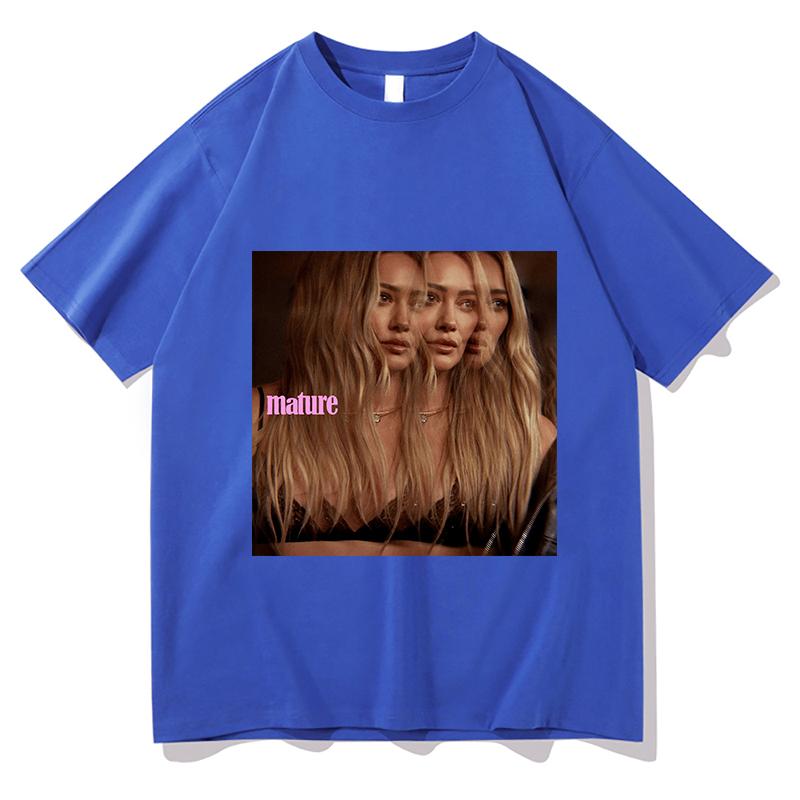 

2026 New Hilary Duff Mature Unisex T Shirt Casual Unisex Fashion TShirt Graphic Summer Short Sleeves 100 Cotton Aesthetic Clothes 4XL