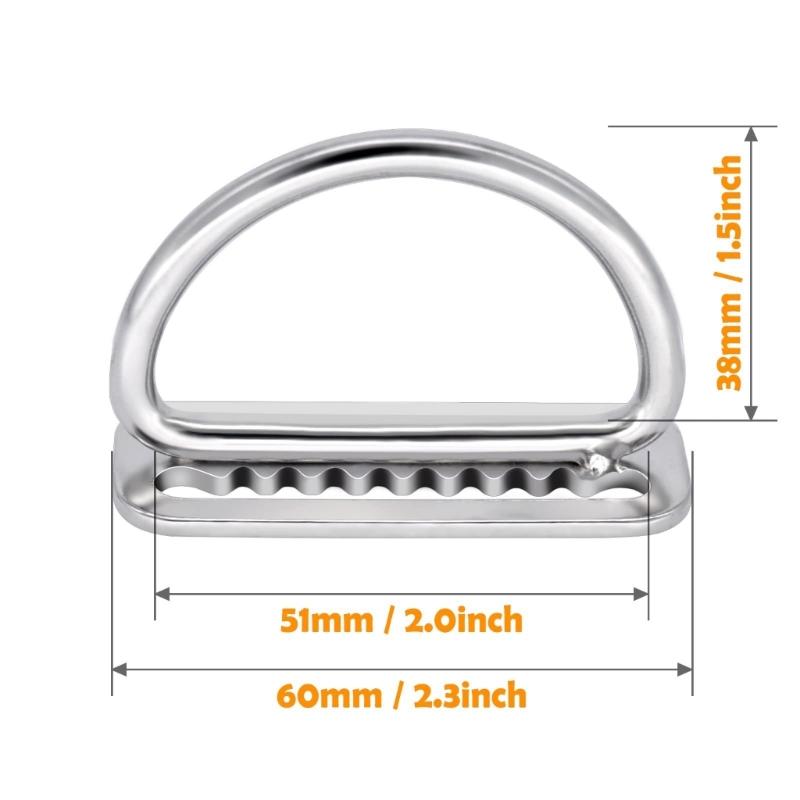 2Pcs Diving Weight Belt Slide Keeper Stainless Steel Weight Belt Stoppers Serrated Scubas Diving Weight Belt Retainer