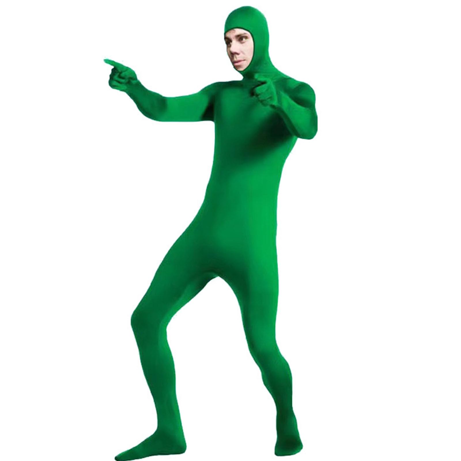 

Колготки на все тело Лицо Покрытие всего тела Косплей Костюм на все тело Костюм для детей и Большая молния сзади Костюм для косплея [Yi-gog] Косплей, зелёный