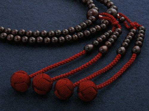Kyoto Butsudan Hayashi Buddhist Prayer Beads, Shingon Buddhism, 0 Shaku, Rosewood (Women's), Formal, Authentic, with Prayer Bead Bag, SW-020, Kyoto