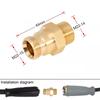 New High-pressure Water Gun Conversion Quick Connector Adapter All Copper