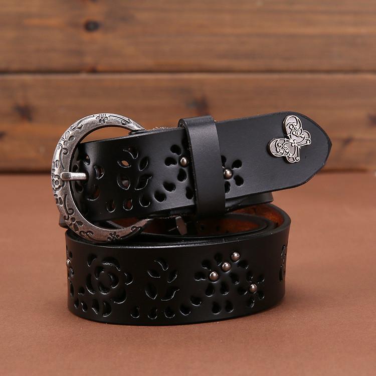Womens Leather Waist Belt With Alloy Buckle For Fashionable Office And Weekend Looks